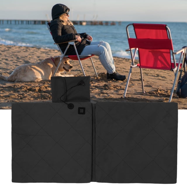 Coussin Chauffant d'Extérieur Portable Résistant au Froid, Housse de Chaise Électrique Chaude pour Camping, Pêche, Randonnée