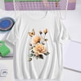 thumbnail image 2 of Floruhand Women's Boho Flower T Shirt Vintage Flowers Printed Shirt Graphic Tee Casual Botanical Short Sleeve Tops, 2 of 4
