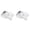 White 2 Packs, variant on Rectangular Metal Tin With Window For Beads Storage Universal Packaging Container