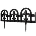 thumbnail image 2 of Evelyne Black Garden Border Edging: Wrought Iron Design - 15pcs Black Yard Landscaping Fence Liner Lawn Edge Barrier - 20ft Kit of Decorative Lawn Landscape Panels Elements, 2 of 6