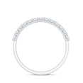 thumbnail image 3 of Rosec Jewels Certified Moissanite Half Eternity Ring for Women - D-VS1 Grade, 18K White Gold, US 5.00, 3 of 9