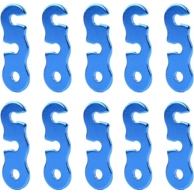 CHAO Tensor de cuerda de leva (azul), tienda de campaña de aluminio Tensor de corredor Guyline accesorios de cuerda para toldo hebilla de cuerda abierta de tres ojos