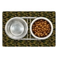 thumbnail image 1 of Dragonfly Pet Mat for Food and Water, Pattern of Dragonflies and Green Olive Branches Mediterranean Nature Vibes, Non-Slip Rubber Mat for Dogs and Cats, 18" X 12", by Ambesonne, 1 of 2