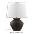 thumbnail image 5 of Safavieh Ledger 22.5 in. Textured Ceramic Table Lamp, Brown, 5 of 5