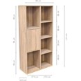 thumbnail image 2 of A basic minimalist-style bookshelf, highly suitable for use in the living room, equipped with storage or organizing space, featuring three drawers, a spacious surface, a beige color tone, 2 of 12