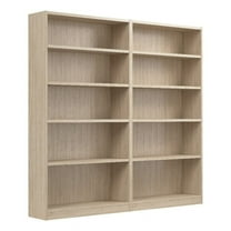 Universal Tall 5 Shelf Bookcase Set in Natural Elm - Engineered Wood
