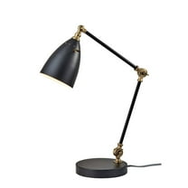 Adesso® Simplee Boston Desk Lamp, 18-1/2"H, Black Shade/Black Base