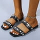thumbnail image 4 of Sandalias planas con punta abierta y perlas para mujer, sandalias cómodas, informales, cómodas, para la playa Wmkox8yii  hj789, 4 of 8