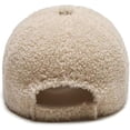 thumbnail image 3 of Women Wool Baseball Caps Winter Warm Plush Fleece Hip Hop Cap Solid Color Adjustable Outdoor Embroidery Letter Hat, 3 of 6