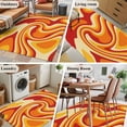 thumbnail image 5 of Orange Yellow Area Rugs 4'x6', Washable Small Throw Rugs for Office Bathroom, Modern Ombre Abstract Aesthetic Art Indoor Outdoor Rug Non-Slip Low Pile Carpet Runner Reversible Floor Mats, 5 of 8