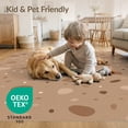 thumbnail image 4 of ODIKA 3'x5' Tan Beige Scattered Pebble Stone Abstract Washable Area Rug Modern Dotted Speckled Contemporary Design for Hallway, Laundry Room, Non-Slip, Flatweave, Easy Care, 4 of 7
