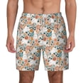 thumbnail image 2 of Goofa Cute Rabbit Floral Printed Men's Swim Trunks Board Shorts Quick Dry Mens Swimming Trunks with Compression Liner,Breathable Fit Hawaii Beach Shorts-Large, 2 of 9