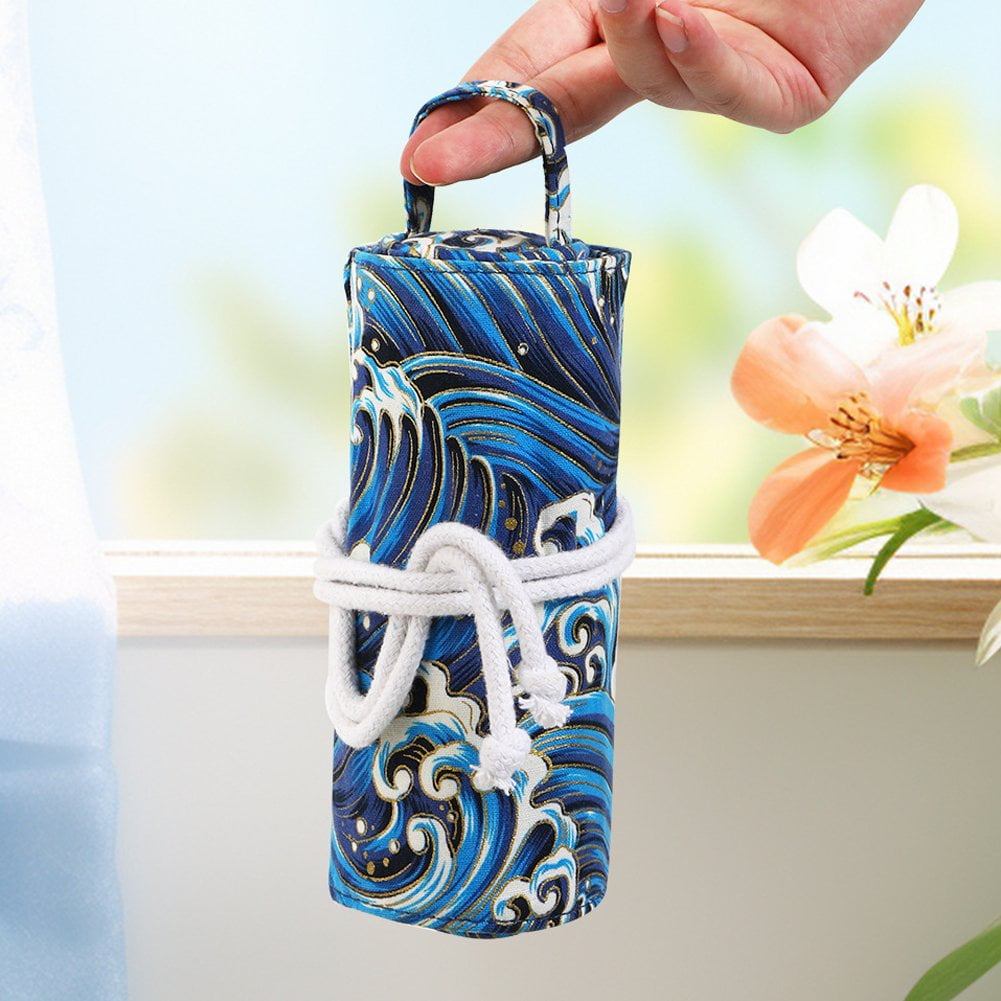 Crochet Hook Roll Bag Crochet Tool Storage Bag Knitting Needle Case for Crafting Crocket Project Accessories Organiser