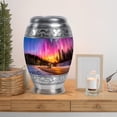 thumbnail image 6 of MUKTIVE Northern Lights Memorial Urns for Human Ashes Dad & Mom, 3 Inch keepsake Cremation Urn for Adult Father & Mother, 10 Inch Large Funaral Urn for Human Ashes (1 Large, 4 Keepsake), 6 of 7