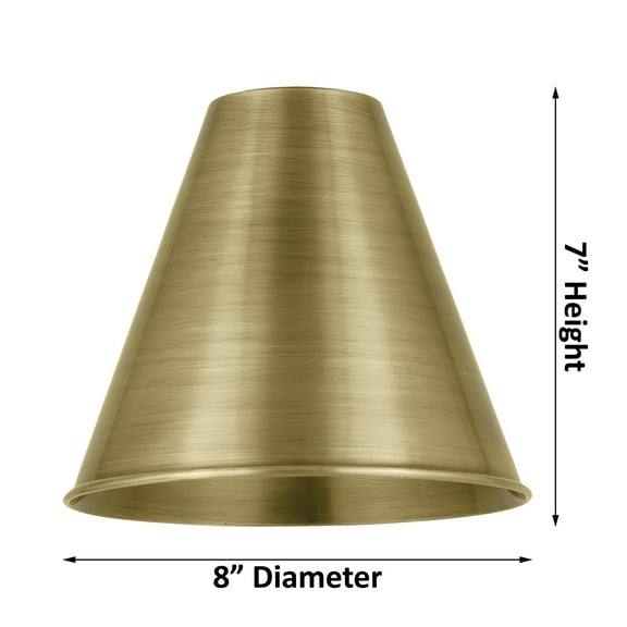 Innovations Lighting Ballston Cone - 1 Light 8" Semi-Flush Mount Brushed Brass