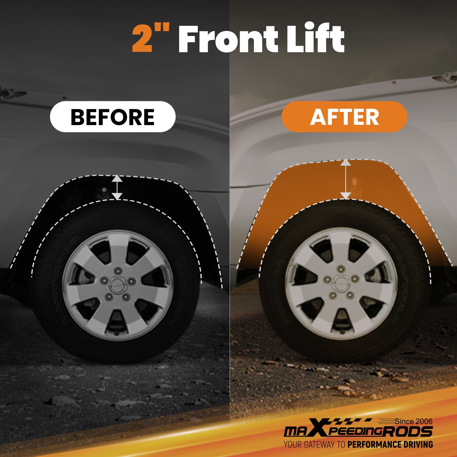 Maxpeedingrods 2" inch Front Leveling Lift Kit For Jeep Grand Cherokee WK2 11-22 Strut Spacers