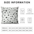 thumbnail image 6 of PIKWEEK  Black Stars on White Background Double Sided Pillow Cases Seamless Pattern Elegant Art Design Plush Pillowcase Square Cushion Pillow Covers for Sofa Bed Home Decor 2pc, 6 of 6