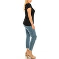 thumbnail image 2 of Women's Plus Size Casual Short Sleeve V-Neck Solid Basic T-Shirt Top, 2 of 3