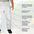 thumbnail image 3 of Rugged Blue Workwear Male Relaxed Fit Men Painters Pants - White - 31x30, 3 of 4