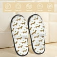thumbnail image 2 of Balery Dachshund Going To Play Tennis Pantuflas de Casa de Felpa Silenciosas con Diseño Estampado, Zapatillas Cómodas Antideslizantes de Algodón para Interior-Medium, 2 of 8