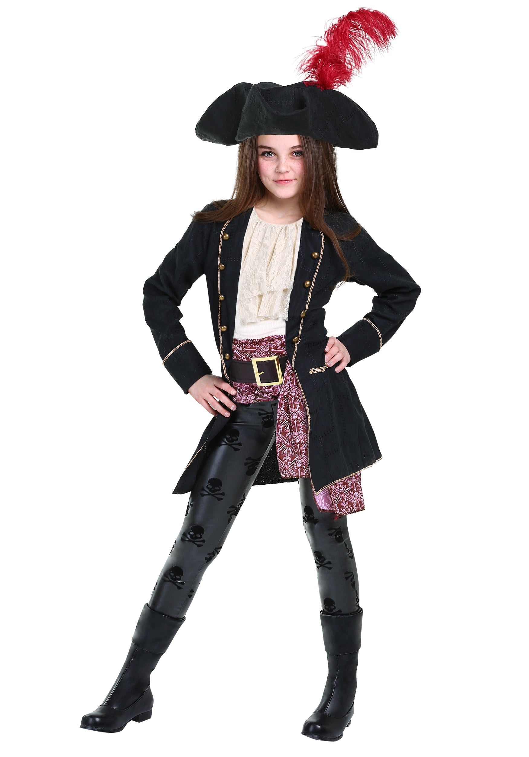 Little Pirate Captain Boys Buccaneer Cross Bone Child Halloween Costume