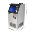 thumbnail image 2 of Fithood ZOKOP BY-90PF 495W 68KG / H 120V / 60HZ American Standard Stainless Steel Transparent Cover Commercial Ice Machine, 2 of 5