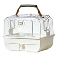thumbnail image 4 of Transportín de para pájaros, jaula para loros, suministros para mascotas, ventilación, con asa de transporte, portátil para cacatúas, agapornis Blanco, 4 of 8