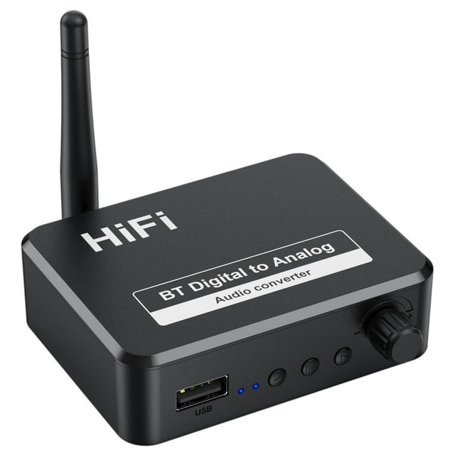 Transmisor Bluetooth 5.1 Receptor Fibra óptica coaxial 3.5 mm AUX Plug Play ampliamente utilizado para TV / PC Estilo de antena profesional de largo Macarena Receptor de audio bluetooth