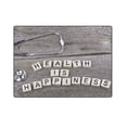 thumbnail image 3 of CADecor Health is Happiness from Wooden Letters Throw Blanket Bed Sofa Blanket 58x80 inches, 3 of 3