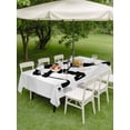 thumbnail image 3 of Outdoor Tablecloth with Umbrella Hole and Zipper, Hockey Rectangle Table Cloth 60x84 Inch Waterproof Tablecloth, Modern Funny Minimalist Sports Geometric Picnic Table Cover for Patio Camping, 3 of 7