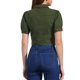 thumbnail image 3 of CHAQUETAS CASUAL PARA MUJER INSPIRE CHIC, CHAQUETA DE JEAN CON BOTONES Y MANGAS ABULLONADAS, CROP, COLOR VERDE OLIVA, 3 of 5