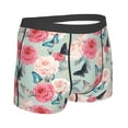 thumbnail image 3 of Balery Roses and Butterflies Men's Boxer Briefs, Soft and Breathable Cotton Underwear with nylon Waistband-Small, 3 of 9