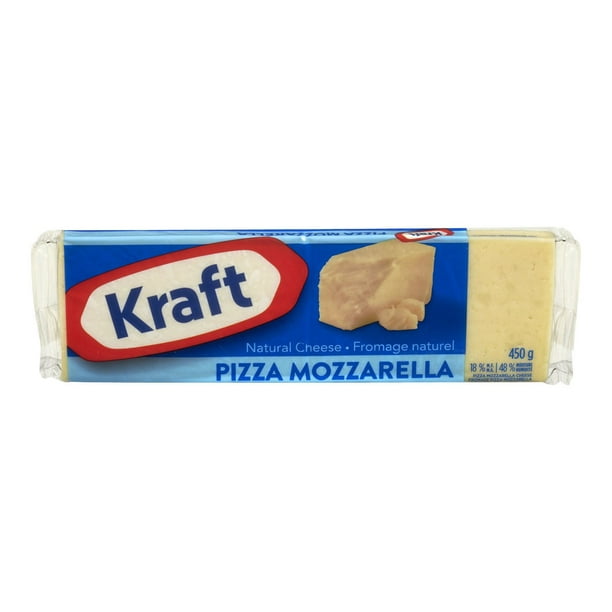 Bloc de fromage naturel pizza mozzarella de Kraft 450 g