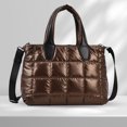 thumbnail image 4 of Bolso tipo cartera informal para mujer, de gran capacidad, acolchado, suave, para compras al aire libre, 4 of 9