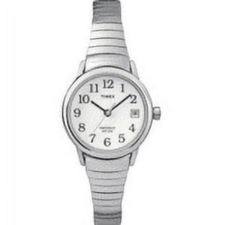 Indiglo by Timex Ladies' Adult Stainless Steel Expansion Band Wristwatch, Silver, T2H371WX