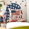 thumbnail image 4 of Sm:)e USA Stars and Stripes Fourth of July Throw Pillow Cover 18x18 Inch Set of 4, Polyester Patriotic Outdoor Pillow Case for Sofa Couch, 4 of 6