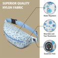 thumbnail image 5 of Fanny Pack Blue Christmas Snowflake Pattern Waist Pack Bag,Running Cross Bag,Waterproof Large Fanny Packs for Women Men for Travel Running Hiking Cycling, 5 of 6