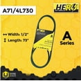 thumbnail image 2 of HERO® 1/2 inch x 73 inch Aramid Kevlar Lawn Mower Belt Replacement For Reference A71 4L730, 2 of 2