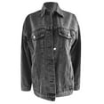 thumbnail image 7 of Women's Solid Color Fashion Denim Jacket With Collar Long Sleeve Womens Jean Jacket Distressed Where Is My Mind Jacket Jacket Women Denim Winter Jacket for Women Jean Cropped Jacket Denim Jackets for, 7 of 7
