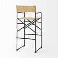 thumbnail image 6 of Tan Leather Director's Chair Bar Stool, 6 of 9