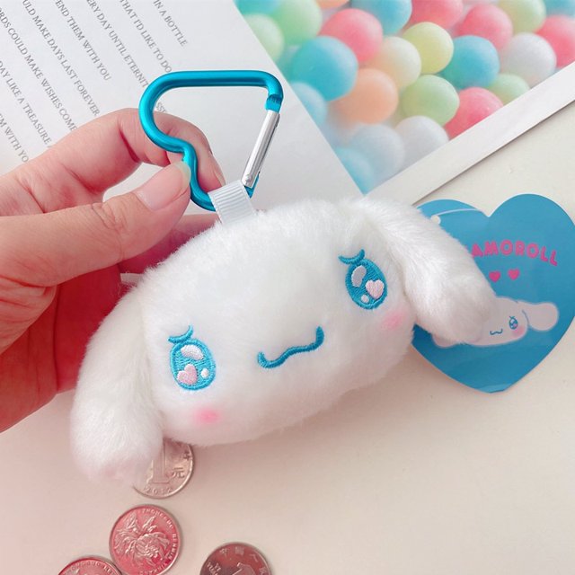 Sanrio japonés-monedero de felpa creativo, bolsa pequeña de Hello Kitty, Melody Pacha Dog, auriculares para estudiantes, bolsa de maquillaje portátil LIUWENJING unisex