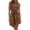 Khaki, variant on Antinious Women Sleeveless Round Neck Solid Drawstring Casual Dress