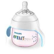 Philips Avent BPA Free My Natural Trainer Transition Cup with Nipple and Soft Spout Cup, 4m+ 5 Oz, Pink SCF262/04