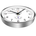 thumbnail image 2 of Reloj de pared HITO Silent de 35 cm, funciona con pilas, aluminio, moderno, 2 of 7