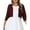 Burgundy, variant on Women's Plus Size Bolero Cropped Cardigan Lightweight 3/4 Sleeve Shrug Sweaters for Dresses,1X-4X