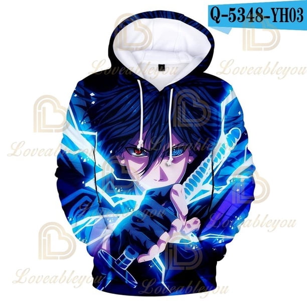 Kids Naruto Hoodie Kakashi Print Hatake Sasuke 3D Hooded Pullover Cosplay Harajuku Casual Tracksuit Cool Autumn Hoody TopsXXL Adult (80-90kg) Gao Jinjia LED