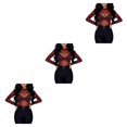 thumbnail image 1 of Minnieouse Camiseta básica para mujer, manga larga, transparente, informal, encantadora, para mujer, camiseta decorativa, Tops, ropa negra S Type5 NO5 Minnieouse CBP196771, 1 of 6