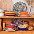 thumbnail image 6 of vancasso 16 Pieces Dinnerware Sets, Plates and Bowls Set, Porcelain Dishes Set for 4, Microwave Dishwasher Safe, Bohemian Style, 6 of 12