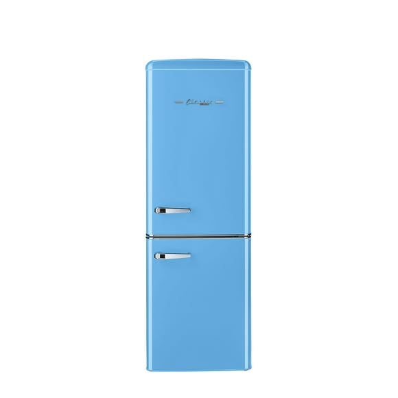 Classic Retro 7 cu. ft. Electric Bottom Freezer Refrigerator WALMART EXCLUSIVE with Wine Rack
