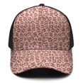 thumbnail image 3 of Leopard Print Baseball Cap Adjustable Size – Stylish Spliced Design Trucker Hat, Dad Hat with Full Print Front & Brim, Breathable Cotton Blend Snapback for Sports, Travel & Daily Wear, 3 of 3